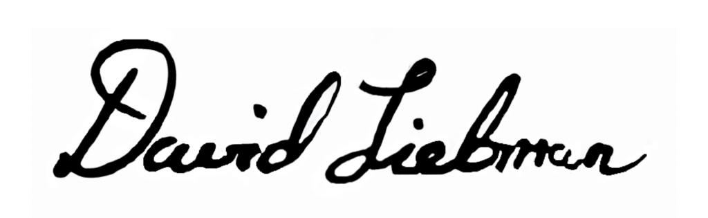 David Liebman Unterschrift